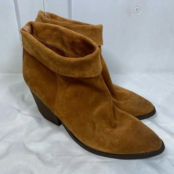 Aldo | Genuine leather booties - suede style Cognac - 6.5 - Picture 2 of 7